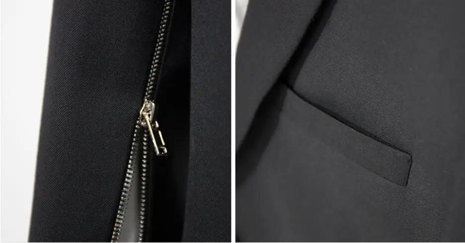 S-6XL! Модные узкие в британском стиле мужская куртка рукав молния декоративный костюм мужчины