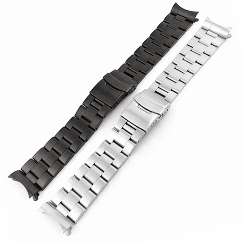 Браслет из нержавеющей стали для наручных часов Seiko SKX007 SKX009 SKX011 сменный изогнутый
