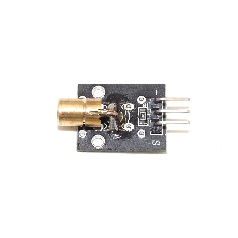 

Laser Sensor Module 3pin 650nm Red Laser Transmitter Dot Diode Copper Head Module KY008 For arduino Sensors