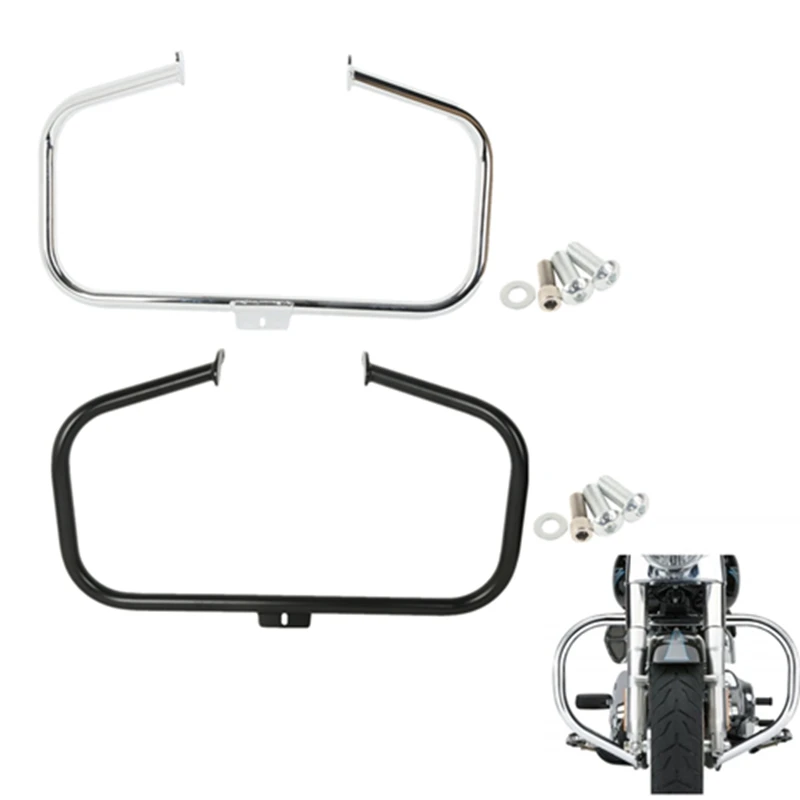 Engine Guards BLACK ENGINE CRASH GUARD HIGHWAY BARS HARLEY SOFTAIL 2000