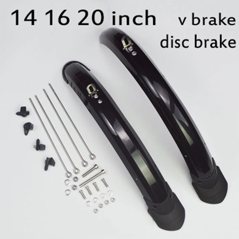 14 16 20 Inch Folding Bicycle Mudguard For 412 Dahon V Brake Disc Brake Bike Fender Front Rear