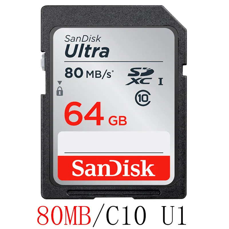 SanDisk Экстрим Pro/Ultra sd-карта 128 Гб 64 Гб 256 Гб 16 Гб карта памяти U3/U1 32 ГБ флэш-карта памяти SD SDXC SDHC sd-карта - Емкость: 80MB 64GB