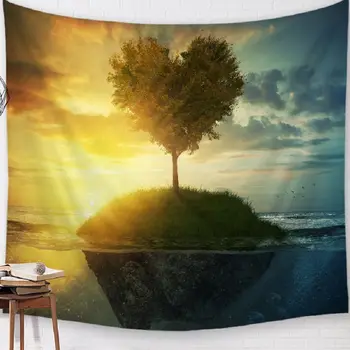 

Heart Tree Plant Tapestry Sun Shine Wall Hanging Tapestry Scenic Bedspread Throw New Tapestry Wholesale Price Drop Shipping
