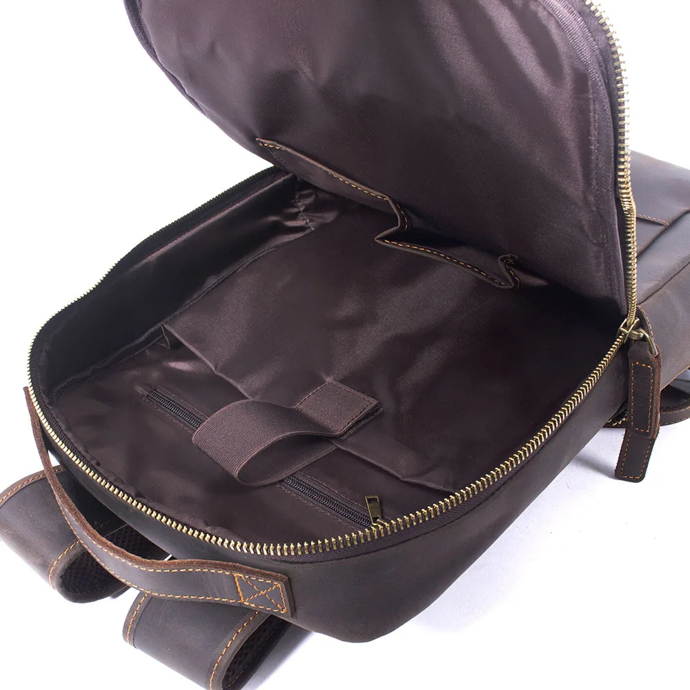 Pockets Show and Large Capacity of Leather Backpack