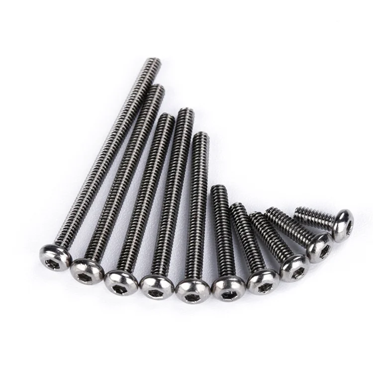 20PCS 10.9 Nickel Plated Semicircular Head Inner Hexagon M2 Screws for RC Drone FPV Racing Freestyle Frame Kits Model Tools 8