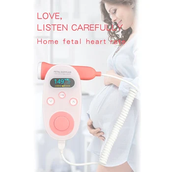

Doppler Fetal Heart Rate Monitor Home Pregancy Baby Fetal Sound Heart Rate Detector with LCD Display No Radiation Apr9
