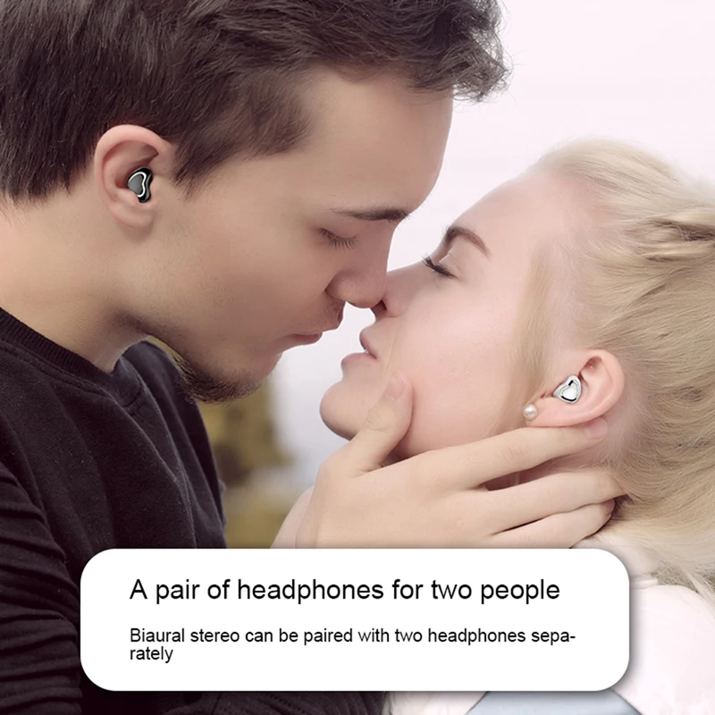 TWS 7 беспроводные наушники в форме сердца Bluetooth с микрофоном спортивные для iPhone