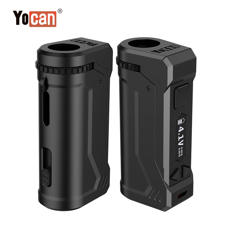 

Original Yocan UNI Pro Box Mod 650mah battery Adjustable diameter dial OLED display screen Vape Cartridge eCigs Mod Device