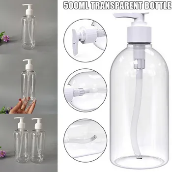 

500ml Portable Shampoo Bottles Pump Bottles Conditioner Dispenser Empty Shower Plastic Bathroom Wash Massage Oils Split Bottles