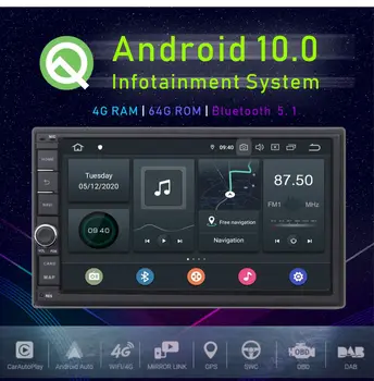 

JSTMAX 7" Screen Universal 2 Din Car media player Physical buttons Android 10.0 DSP Car Multimedia player Bluetooth GPS Navi