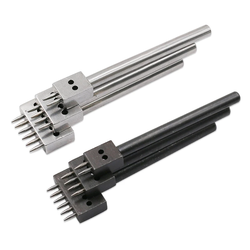 4 5 6 8mm leather holes punches for DIY Hand Perforated Round Stitching Punch Tools Hole Cut Leather Punching Tool 2/4/6Holes ► Foto 2/6