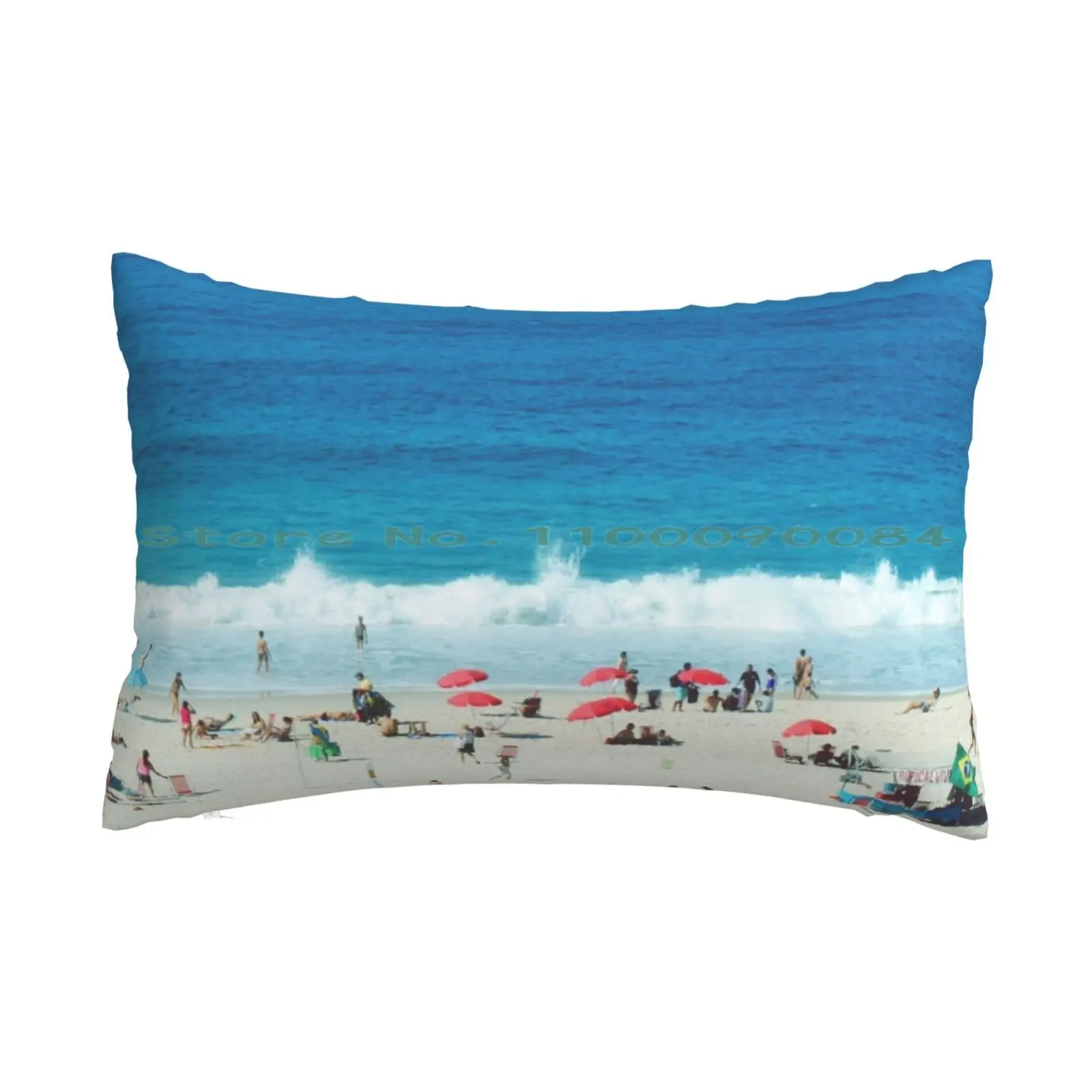 

Beach Pillow Case 20x30 50*75 Sofa Bedroom Beach Sea Ocean Coast Summer Water Surf Young Trend Phoyo Landscape People Travel