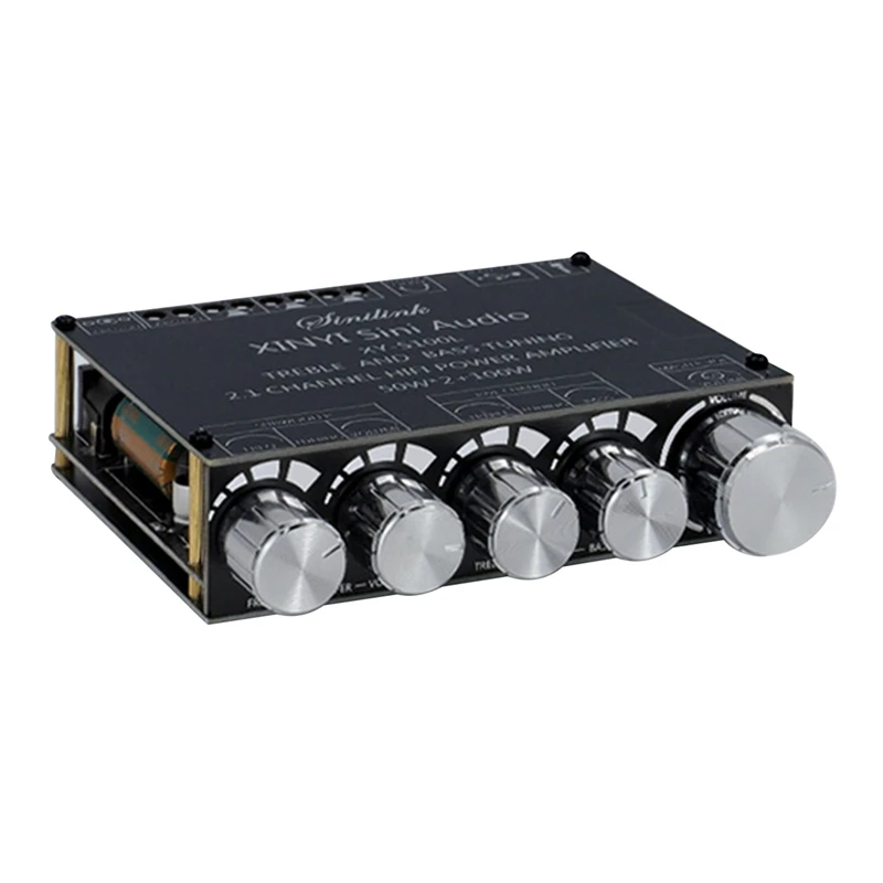 Bluetooth 5.0 2.1 Channel Power Audio Stereo Subwoofer Amplifier Board 50WX2+100W Speaker AMP XY-S100L Promotion |