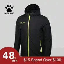KELME мужская куртка для бега с капюшоном, ветрозащитная, водонепроницаемая, для футбола, баскетбола, спорта на открытом воздухе, велоспорта, велосипеда, 3871310