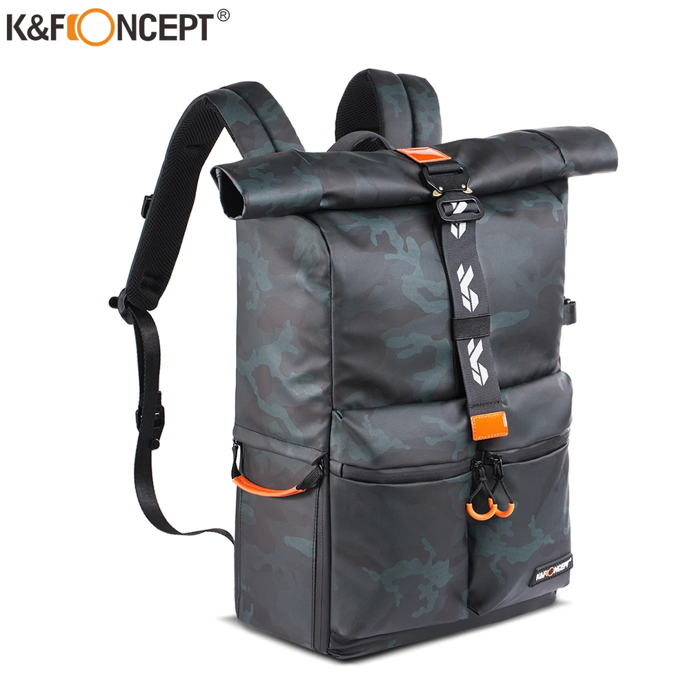 camera handbag K&F Concept Camera Backpack Waterproof Photography Bag for DSLR Camera Lens 15.6" Laptop bag with Rain Cover tripod hold best camera bag