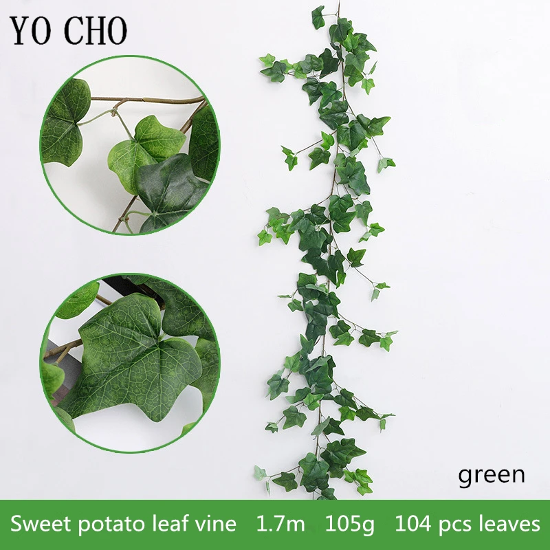 18253-1.7m-b-green 1.7m地瓜叶藤条绿色
