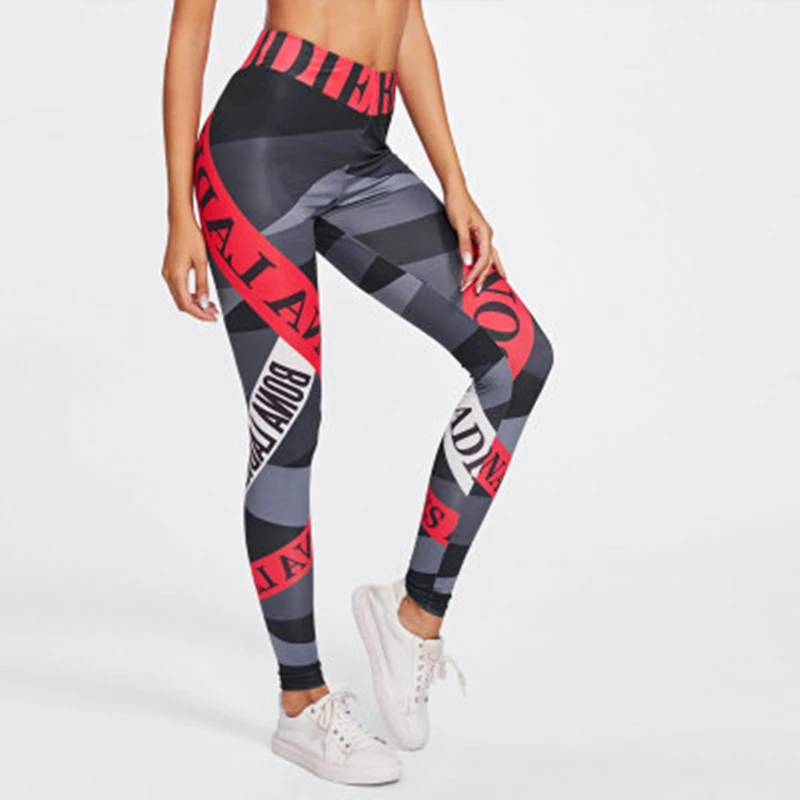 Flowerdance Sport Yoga Pants Hip Gym Leggings Women Print Gym Leggings Tight Gym Leggings High Waist