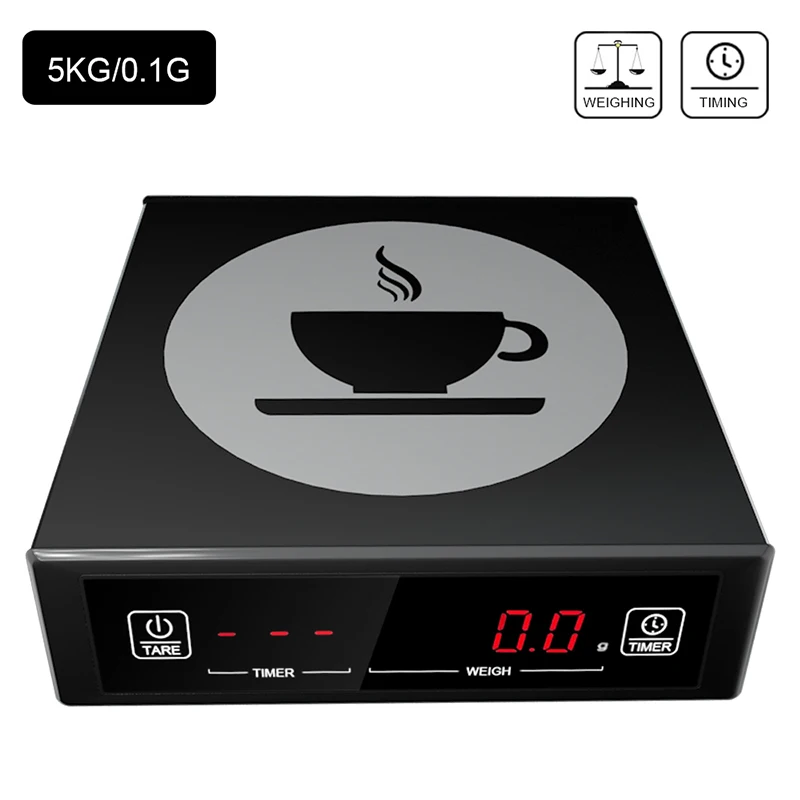 Кухня весы точность электронный цифровой Кофе весы с таймером 3 кг/0,1 г принимает массу весом до 5 кг/0,1g Перезаряжаемые бытовой Кофе весы
