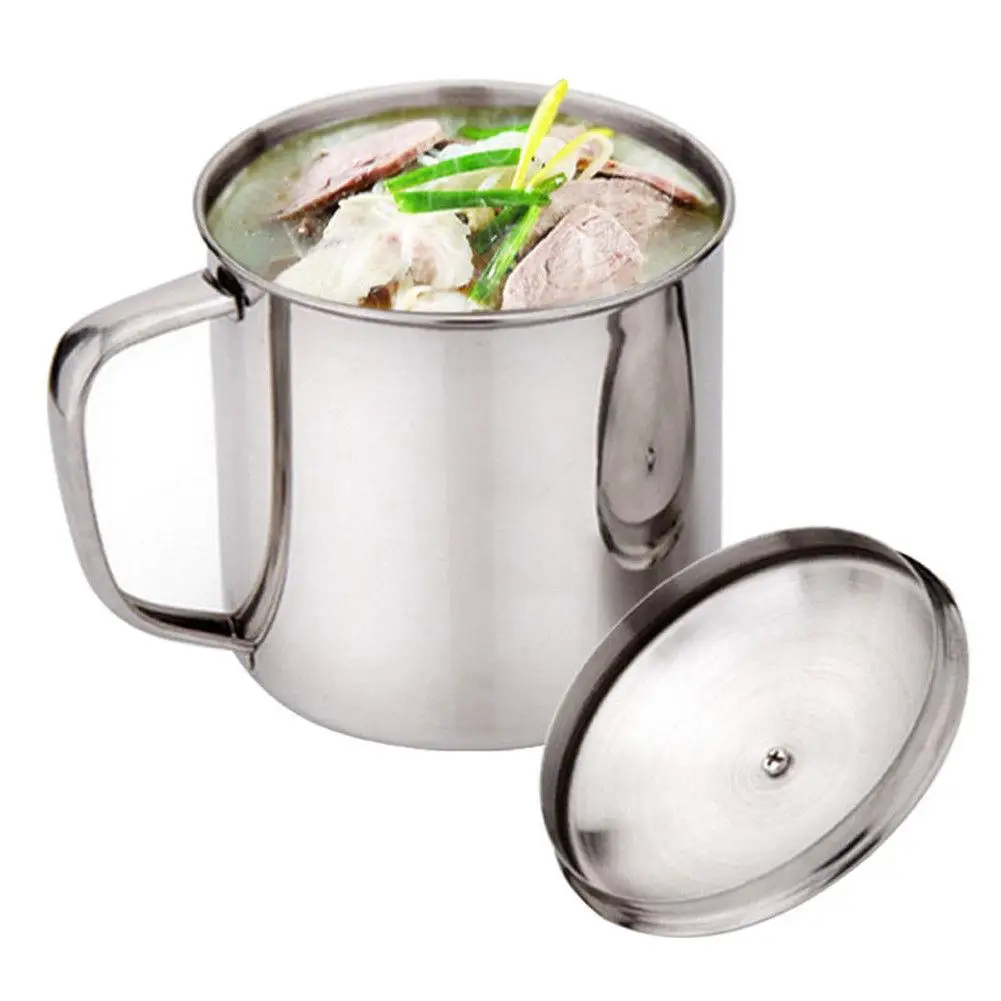 480ml Handle Stainless Steel Travel Camping Coffee Tea Mug