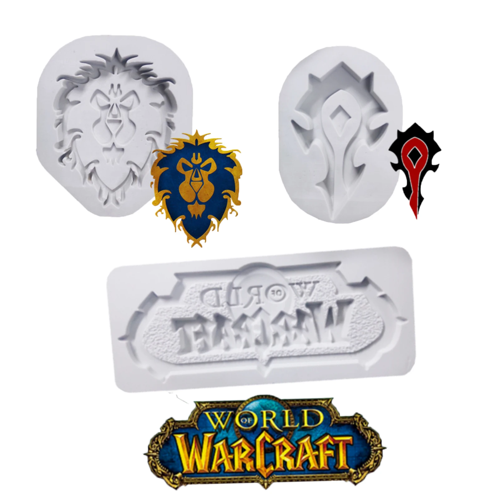 WOW Union logo Silicone Mold Fondant Cake Decorating Mould 