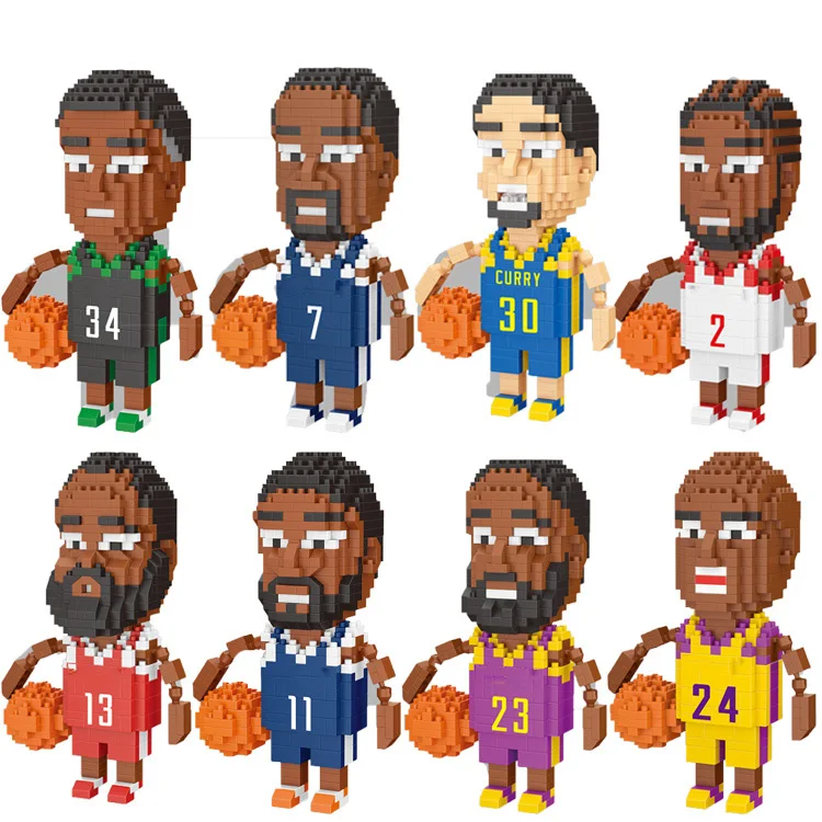 Fun Cartoon Basketball Star Figure Nanobricks Leonard Kobe James Harden Antetokounmpo Durant Curry Micro Diamond Block Brick Toy Stacking Blocks Aliexpress