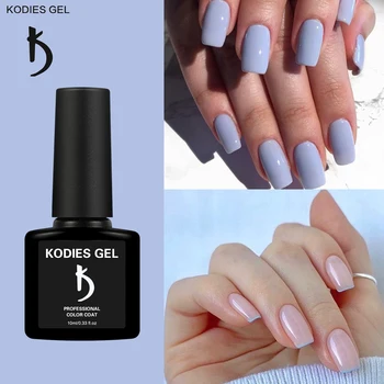 

KODIES GEL 10ML Semi Permanent Vernis UV Gel Nail Polish Hybrid Varnishes White Glitter Gellak Manicure Nude Color Nail Art Lak