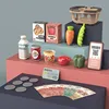 Girls Toys Children's cash register Pretend Play Electronic Scan Swipe The Card  Convenience Store Cashier Toys for Kids 4