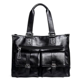 

2020 The new PU Han men's handbags are fashionable, casual, multi-functional and large-capacity bags
