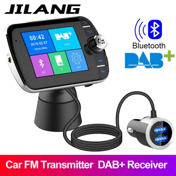 

Jilang Car Radio DAB+ Radio Tuner Digital Broadcasting Receiver with FM Transmitter Converter Plug and Play Adaptor USB Charger
