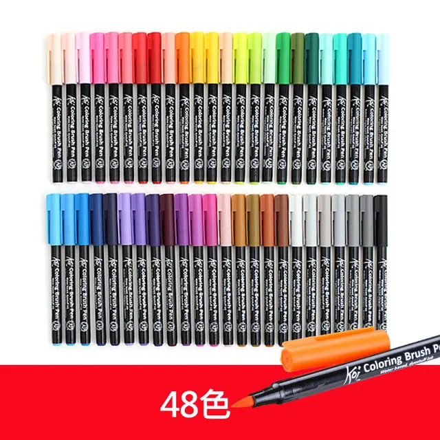 Medicinaal Gelijkmatig Collectief Sakura Koi Coloring Brush Pen XBR 6 Gray / 12/24/48 Colors, Flexible Brush  Set, Water Color Marker, Painting Supplies - AliExpress Education & Office  Supplies