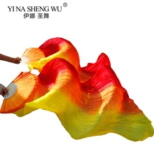 Натуральный шелк/имитация шелка для фанатов танца живота 1 пара 150/180x90 см ручная работа окрашенные бамбуковые ребра для занятий танцами живота 24 цвета