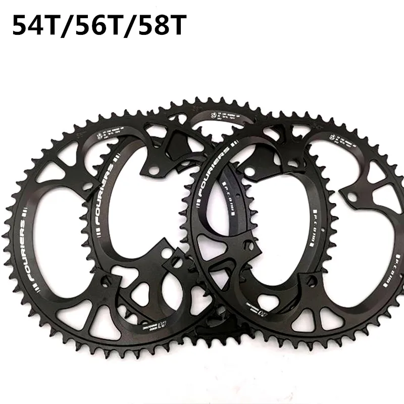 

FOURIERS Bike Chainwheel For FC-R8000 11 speed Cranks Aluminum Alloy Chain Wheel 54T 56T 58T Chainring Black Crankset Bike Parts
