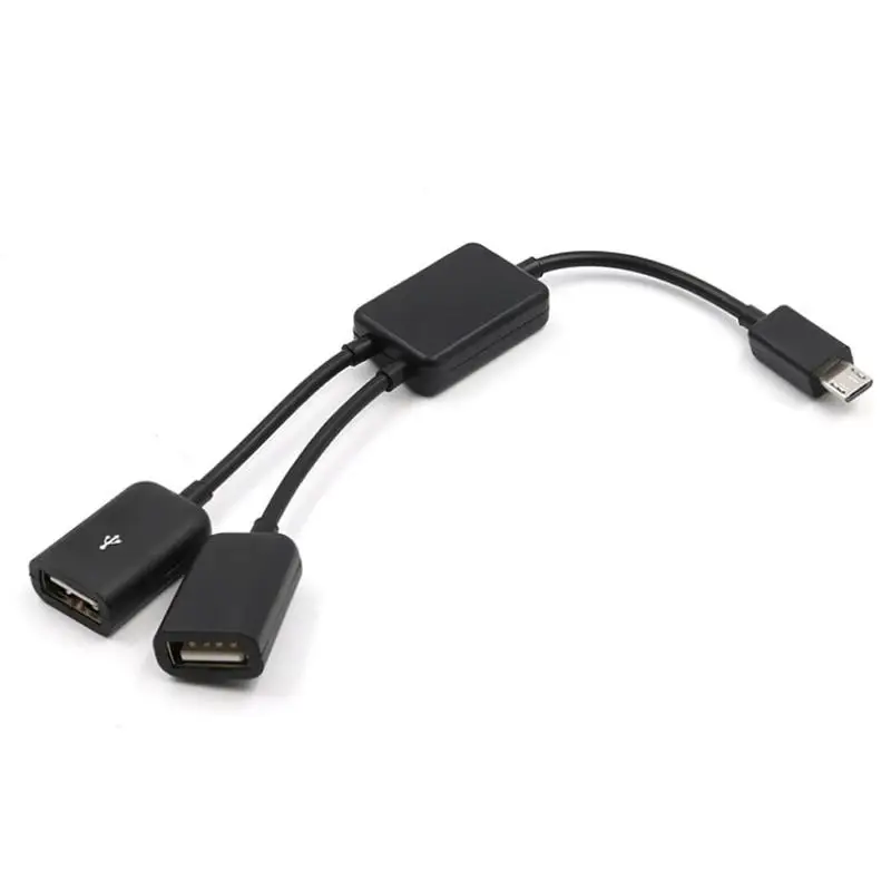 2 в 1 Micro USB двойной хост OTG зарядный концентратор разветвитель адаптер кабель