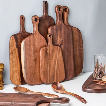 

Black walnut solid chopping boards wood tray pizza board cutting board kitchen baking utensils bread board fruit sticky board