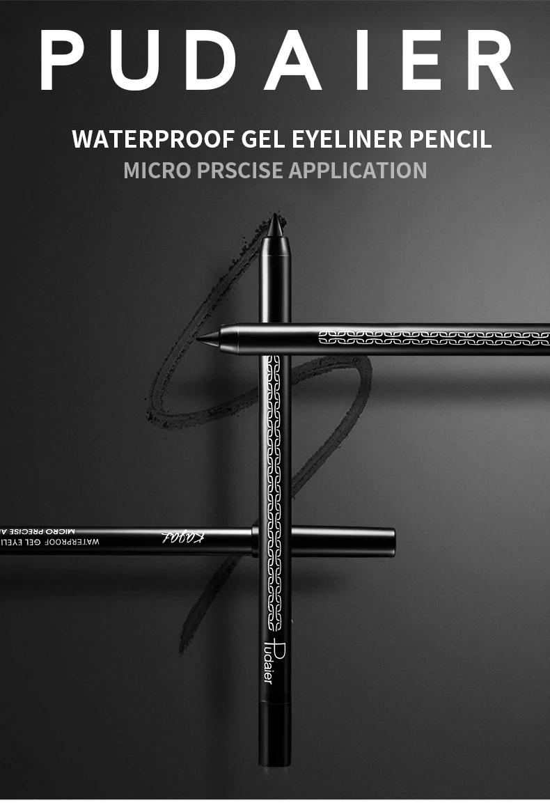 Черная гелевая ручка для подводки глаз, натуральный стойкий Водостойкий карандаш для подводки глаз, женский профессиональный карандаш для макияжа глаз