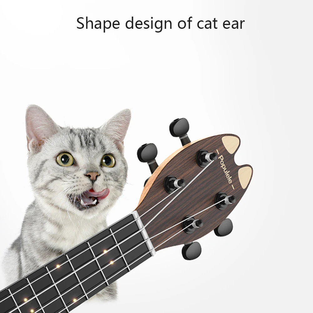 укулеле обклеенная наклейками. животные с гитарой. укулеле с котами. милая укулеле. собака с укулеле.