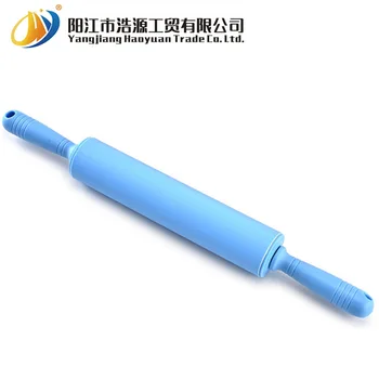

Kitchen Tools 20cm Silicone Rolling Pin Solid Wood Handle Roller Non-stick Silicone Quality Flour Stick