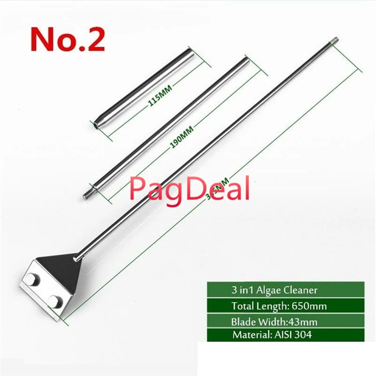 Aquarium Fish Tank Algae Cleaner Razor Scraper Blade Stainless Steel
