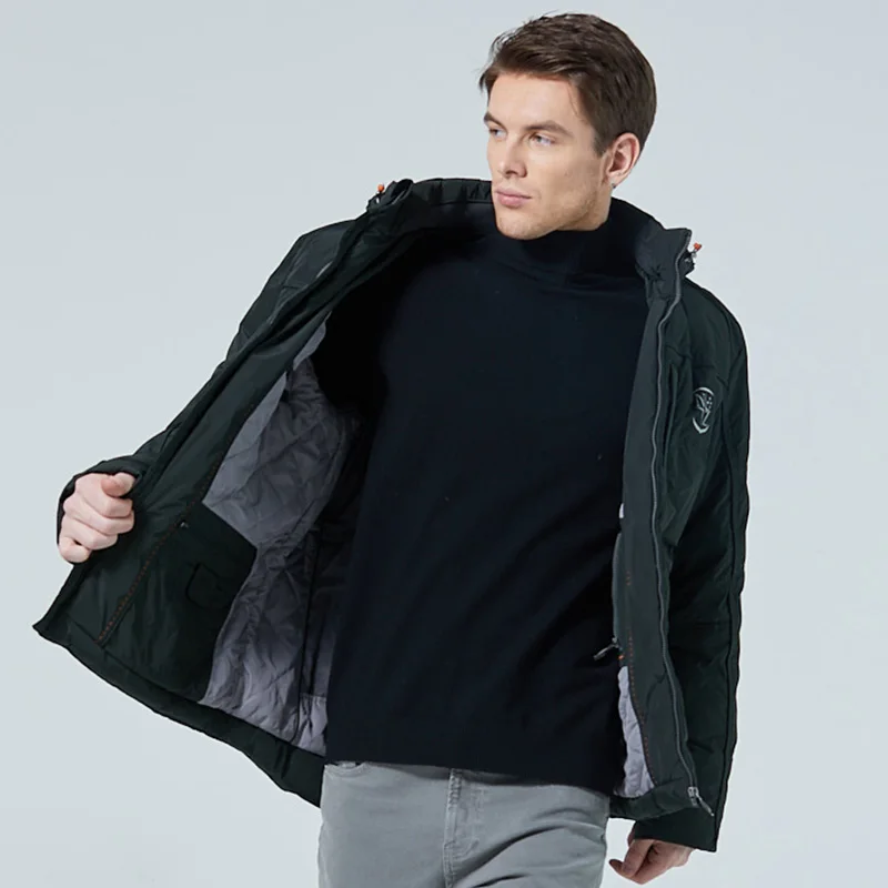 La Chaqueta De Invierno Para Hombre Es Muy Elegante, Impermeable Y  Resistente Al Viento, Gruesa Con Acolchado - Chaquetas - AliExpress