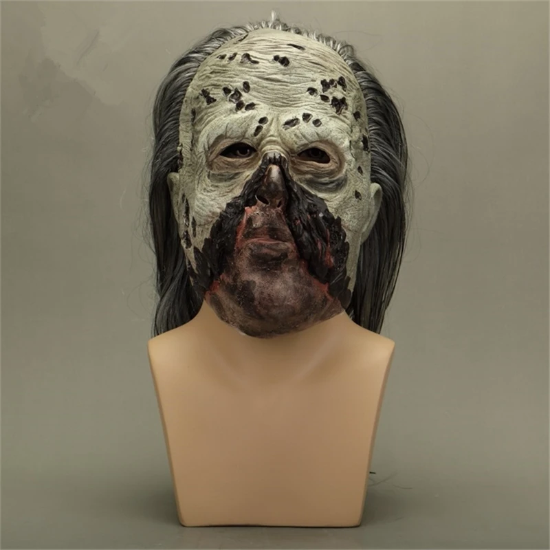 New The Walking Dead Cosplay Masks Rick Grimes Zombie Horror Scary Headgear Helmet Latex Mask Party Halloween Carnival Props - Color: Mask