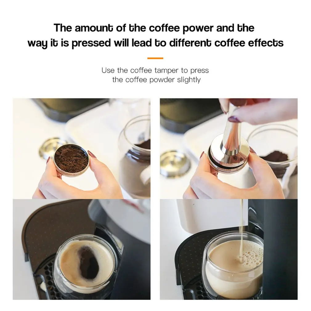 

Refillable Coffee Capsule Pod Filter Dripper Tamper Stainless steel Compatible with Nespresso GCA1 ENV135 Coffee Machine