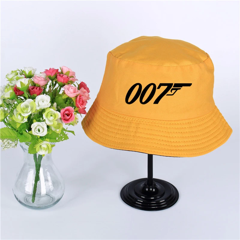007 Spectre логотип летняя шляпа Женская Мужская Панама Кепка 007 спектр дизайна плоский козырек Рыбацкая шляпа широкополый шляпа - Цвет: Золотой