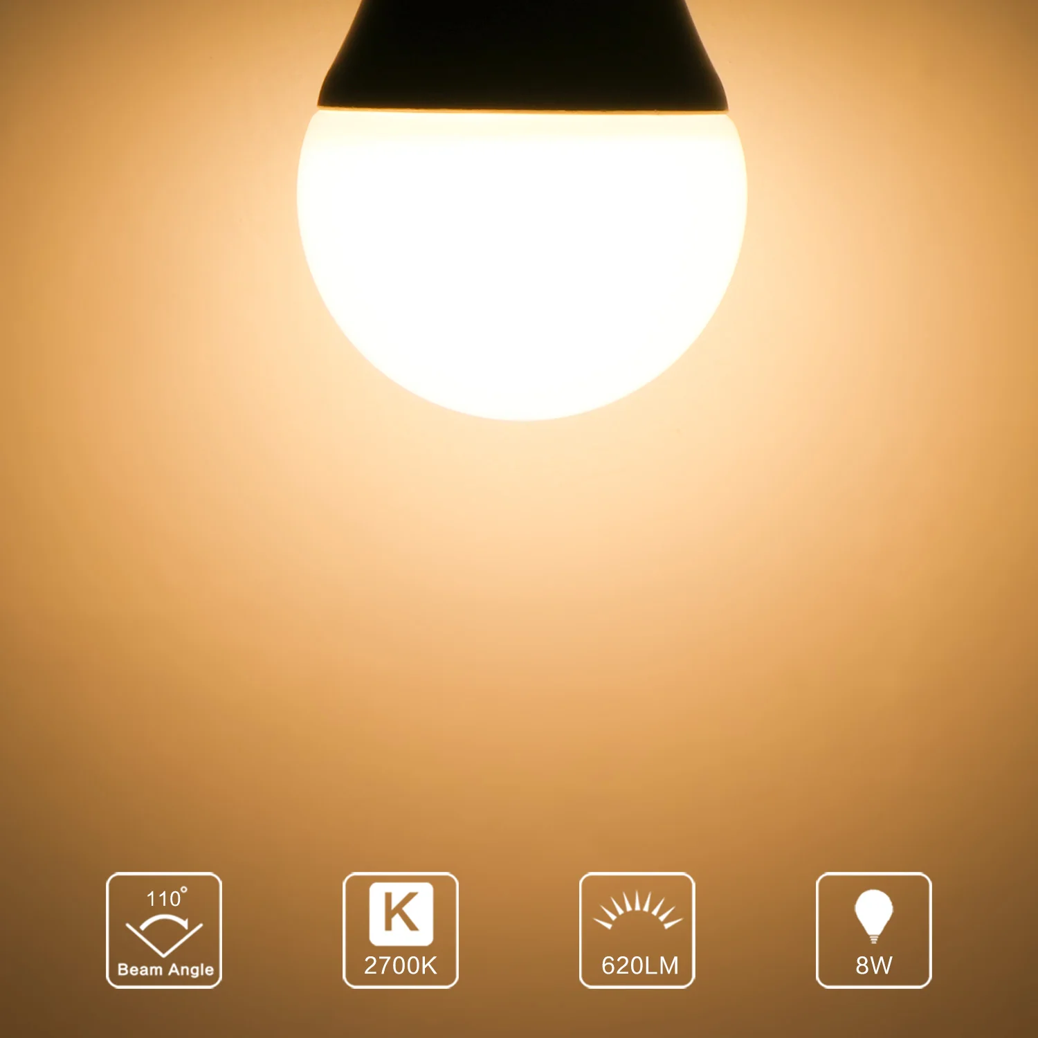 warm white color 8 Вт 8LED ночник E27 шариковая лампа авто датчик света Сумерки на рассвете выключения света наружного использования для сада двора стены - Испускаемый цвет: warm white color