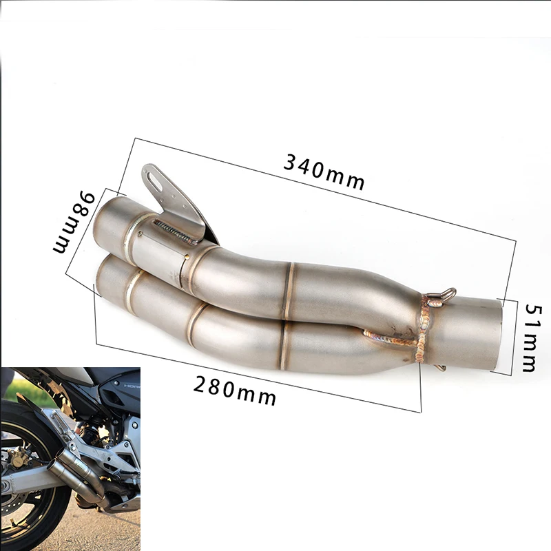 Для Honda Hornet CB600F 51 мм дБ убийца Двойной выход глушитель титановая труба Escape