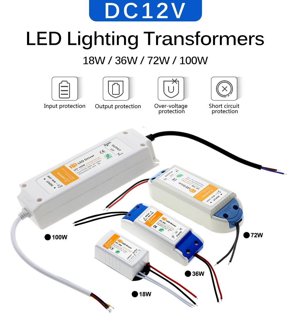 dc led driver transformadores de iluminação de alta qualidade led driver para led strip luzes adaptador de alimentação