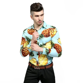 

Printed Ananas Casual Shirts For Men Hawaiian Shirt Short Sleeve Mens Printed Shirts New Shirts 2020 Men