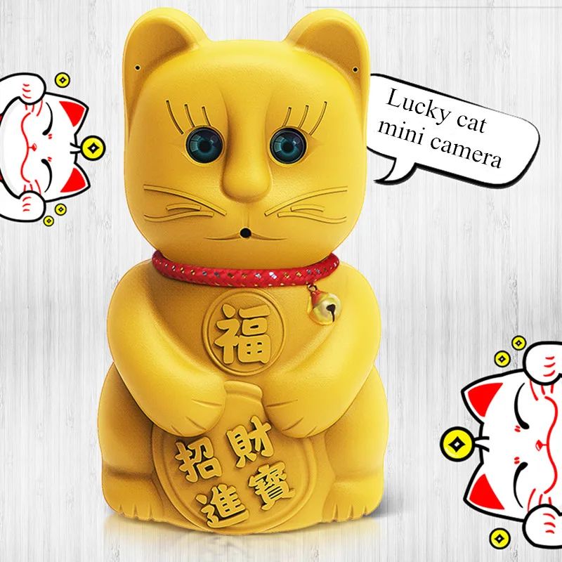 IP P2P Видеокамера двухсторонняя аудио мини-камера Lucky Cat wifi маленькая видеокамера с ночным видением и детектором движения новое поступление