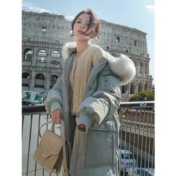 

Oversized Winter Jacket Women Loose Padded Mujer Chaqueta Warm Long Down Cotton Coat Female Thick Hooded Parkas Ropa Mujer Q3205