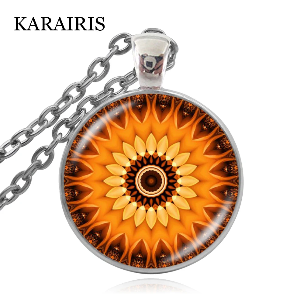 Модное очаровательное цветное этническое ожерелье KARAIRIS с калейдоскопом