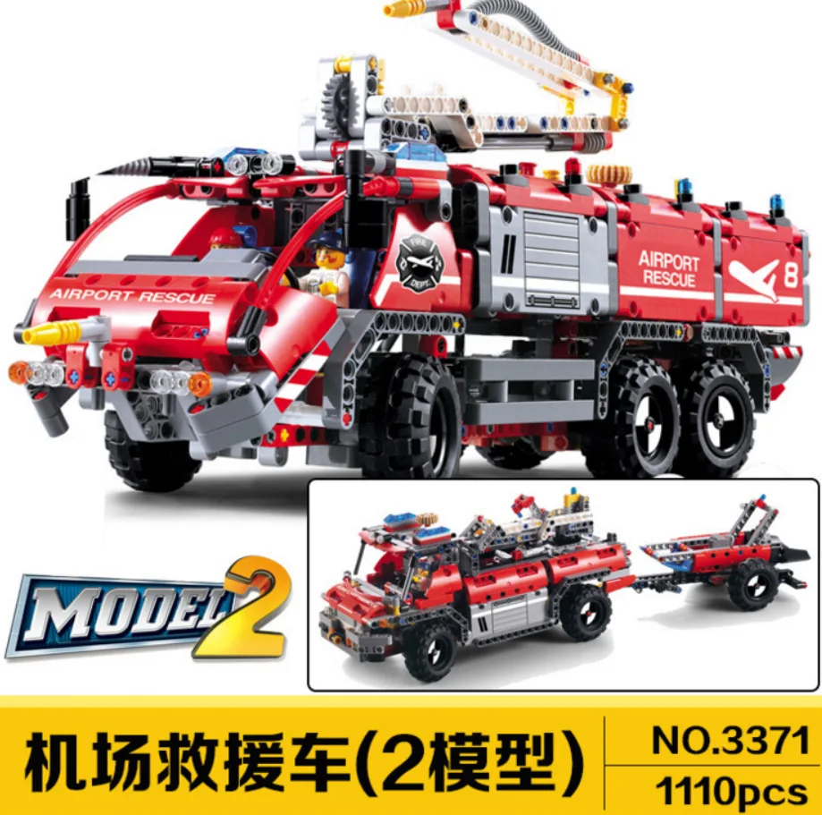lego technic airport fire truck